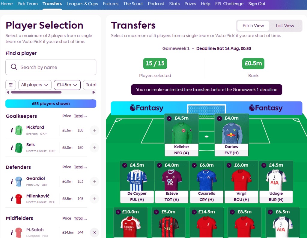 Chuyển nhượng trong Fantasy Premier League