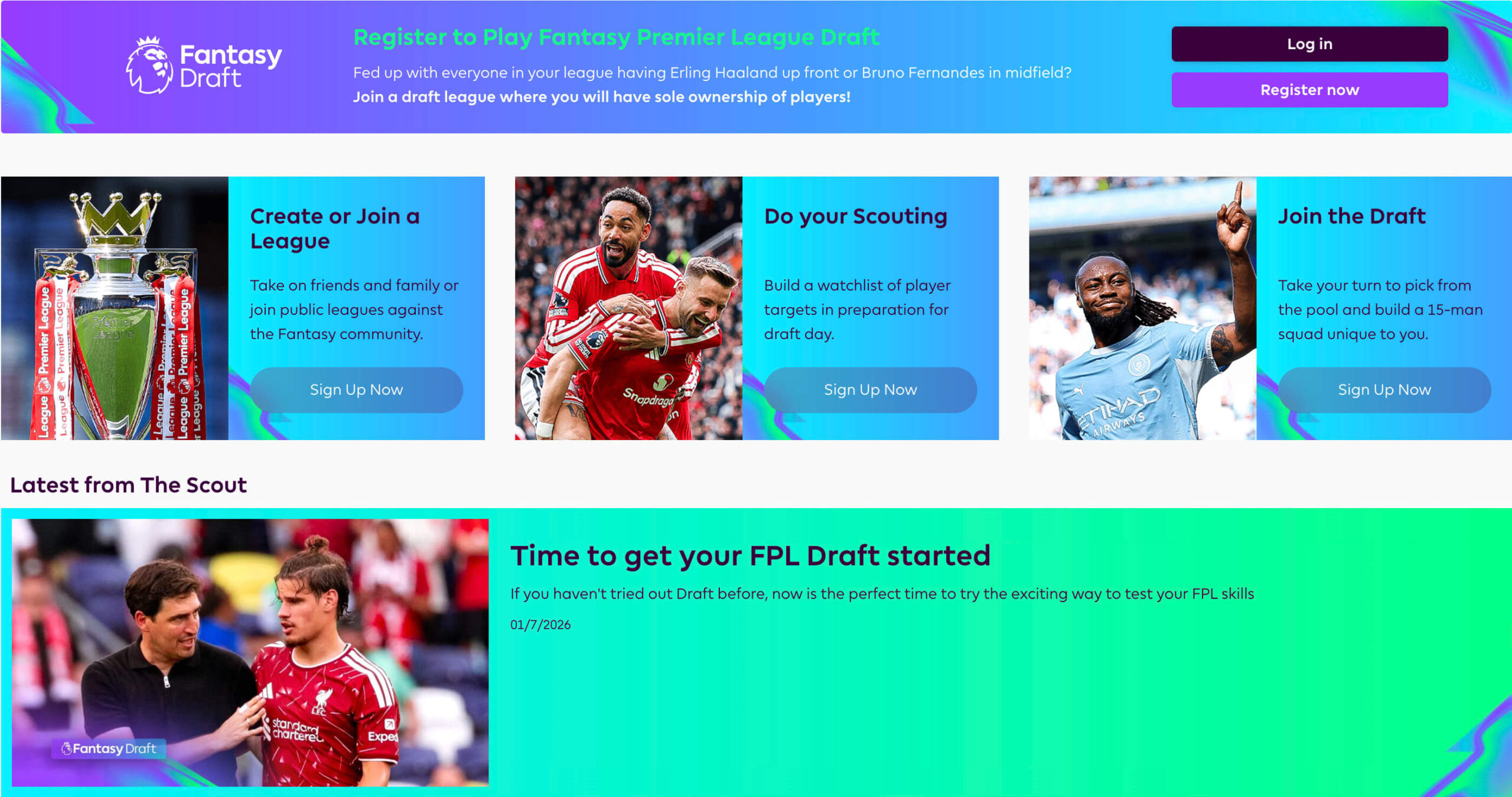 Tạo giải đấu trong FPL Draft
